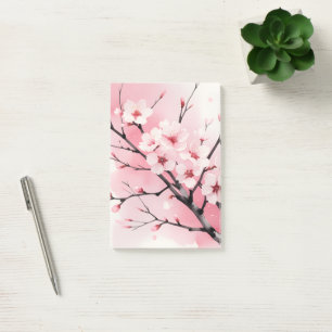 Kirschblüten Sakura Notizbuch Elegantes Rosa Was Post-it Klebezettel