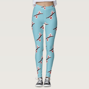Kirschblüten, Sakura, rosa Blumenmuster Leggings