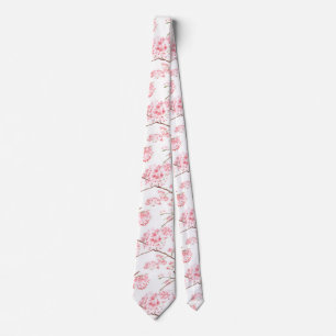 Kirschblüten Sakura Rosa Florale Hochzeit Baum Krawatte