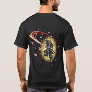Kirschblüten-Samurai-Klinge Elegant zweiseitig T-Shirt