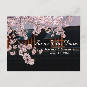 Kirschblüten Save the Date, die Postkarte Wedding