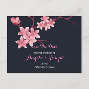 Kirschblüten Save-the-Date-Karte Ankündigungspostkarte