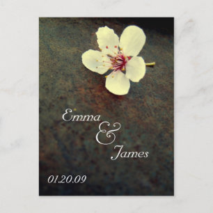 Kirschblüten-Save-the-Date-Vintage-Rost-Postkarte Ankündigungspostkarte