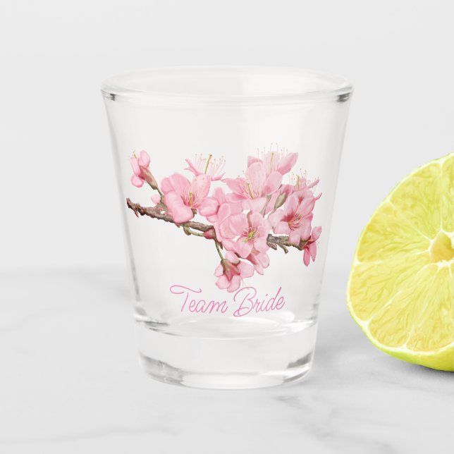 Kirschblüten Shotglas Schnapsglas (Vorderseite)