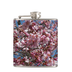 Kirschblüten und Blauer Himmelsblüte Flachmann