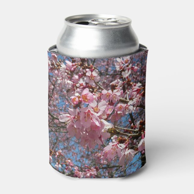 Kirschblüten und Blüten aus Bienenrosa Dosenkühler (Kanne Vorderseite)