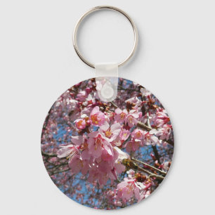 Kirschblüten und Blüten aus Bienenrosa Schlüsselanhänger