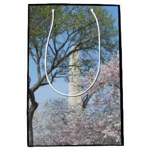 Kirschblüten und das Washington Monument in DC Mittlere Geschenktüte