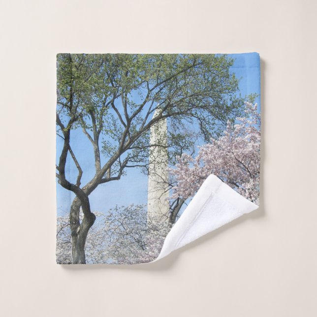 Kirschblüten und das Washington Monument in DC Waschlappen (Waschlappen)