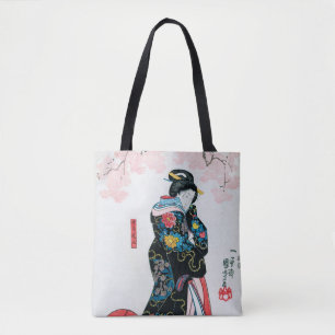 Kirschblüten und japanische Frauen, Kuniyoshi Tasche