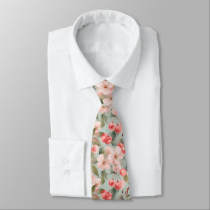 Kirschblüten und Kirschen Frühjahrs Kunst Krawatte