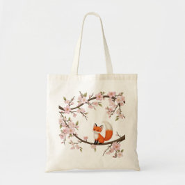 Kirschblüten und Niedlicher Fuchs - Tasche für den