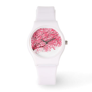 Kirschblüten und -zweige beobachten armbanduhr