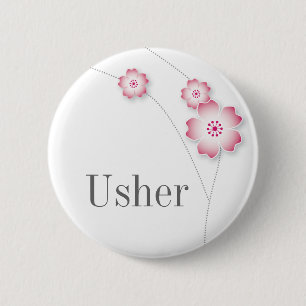 Kirschblüten-Usher-Knopf Button