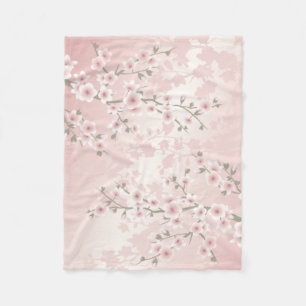 Kirschblüten-Vintage-Koketten-Ästhetik Fleecedecke
