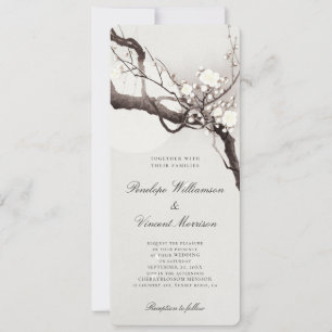 Kirschblüten - Vintage Kunst Hochzeitseinladung Einladung