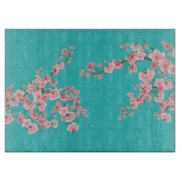 Kirschblüten-Wasserfarben-Schneidbrett Schneidebrett