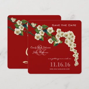 Kirschblüten Zweig Save the Date Einladung