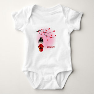 Kirschblütenamensbabymädchen-Shirt japanischer Baby Strampler