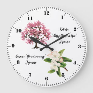 Kirschblütenbaum Große Wanduhr