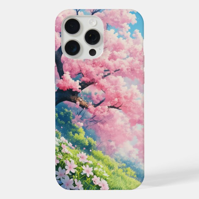 Kirschblütenbaum iPhone 15 Pro Max Hülle (Rückseite)
