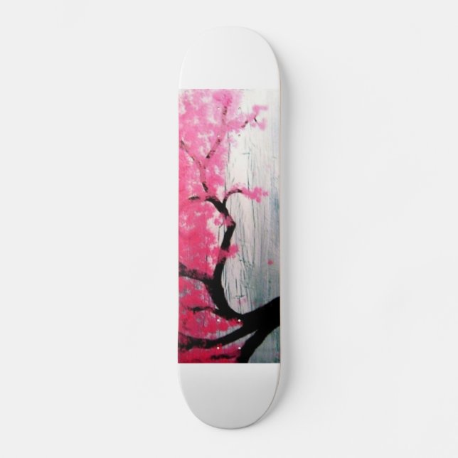 Kirschblütenbaum Skateboard (Vorderseite)