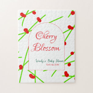 Kirschblütenform Kirschblüte rot grün Babyparty na