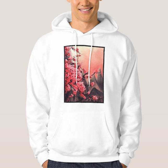 Kirschblütenlandschaft Hoodie (Vorderseite)