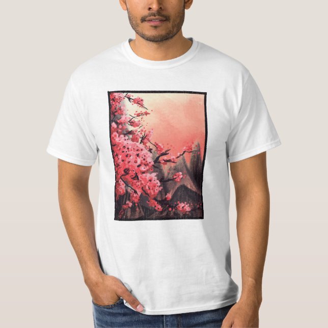 Kirschblütenlandschaft T-Shirt (Vorderseite)