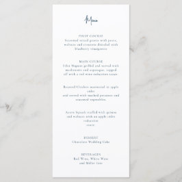 Kirschblütenmenü Menükarte