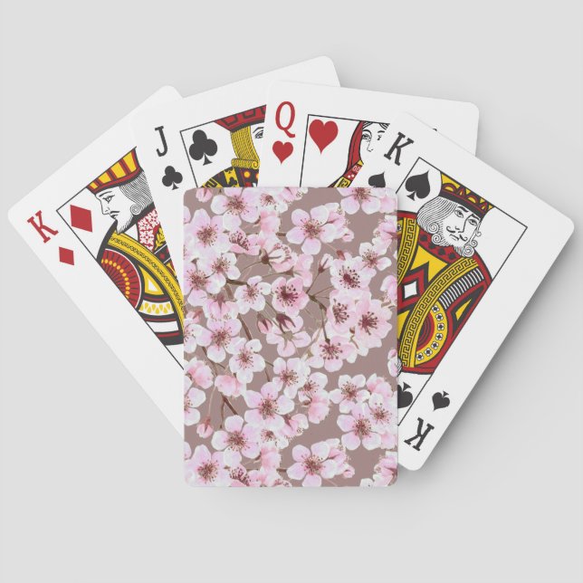Kirschblütenmuster Spielkarten (Rückseite)