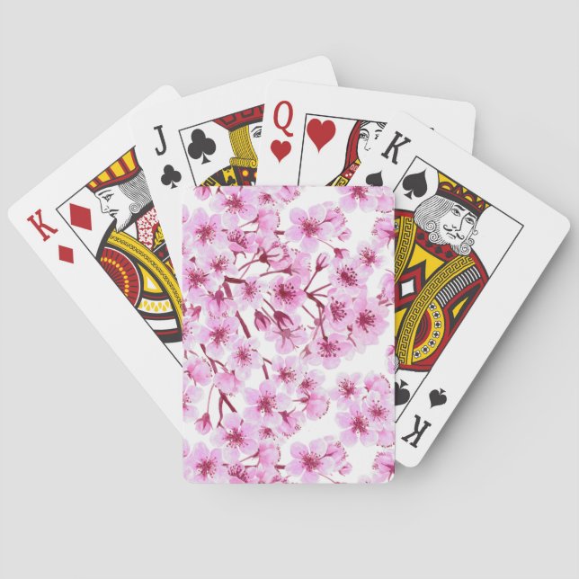 Kirschblütenmuster Spielkarten (Rückseite)
