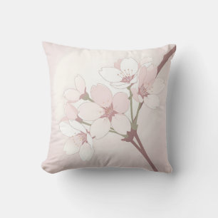 Kirschblütenzweig Soft Minimalist Japanisch Kissen
