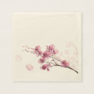 Kirschblüterosa Papierservietten (50 PC)