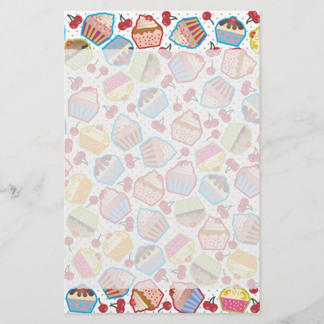 Kirschbriefpapier Lotsa Kuchen-n Briefpapier (Vorderseite)