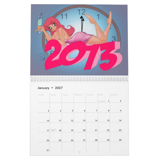 KirschButton herauf Kalender 2013 (Jan 2027)