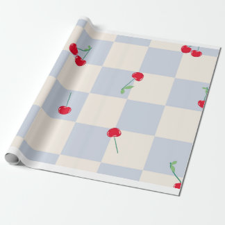 Kirschdelight-Karo Geschenkpapier