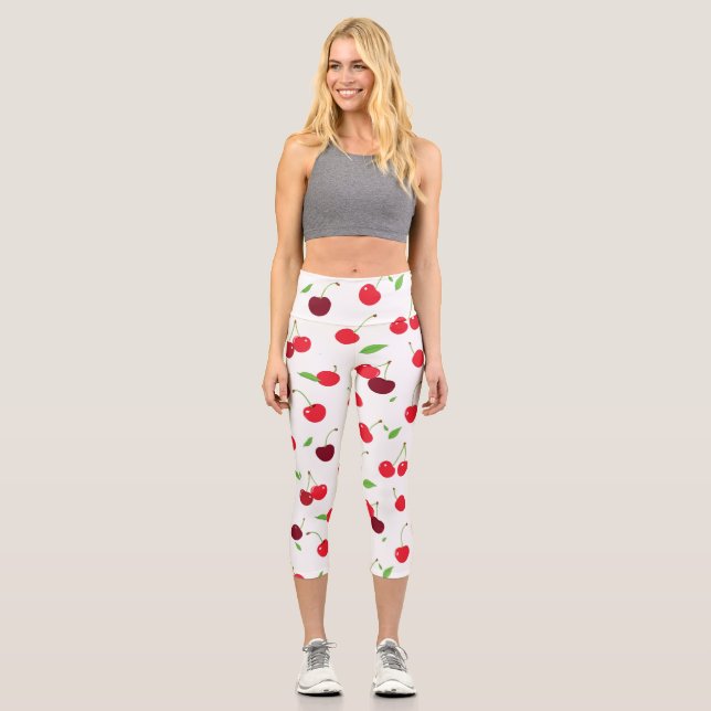 Kirsche 4 capri leggings (Vorderseite)