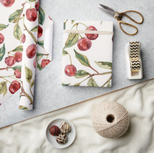 Kirsche auf dem Gipfel Thema Ästhetik Viral Geschenkpapier