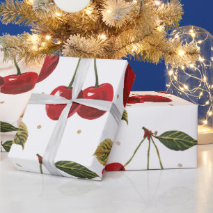 Kirsche auf dem Gipfel Thema Ästhetik Viral Geschenkpapier