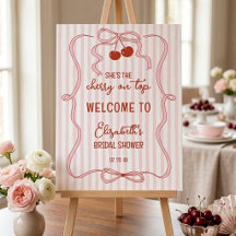 Kirsche auf Rosa Schleife Klassische Streifen Will