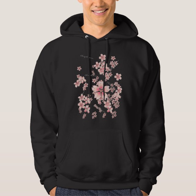 Kirsche-Blüten Hoodie (Vorderseite)