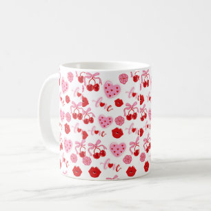 Kirsche Clube Tasse – Hübsche Ästhetik-Tasse