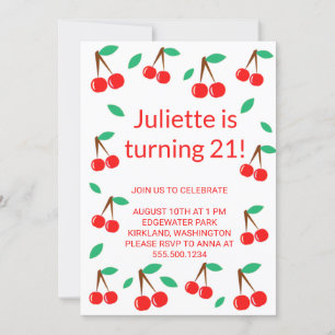 Kirsche Einladung