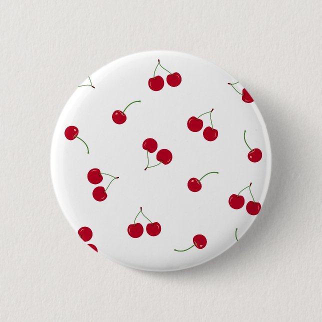 Kirsche Kirschen Button (Vorderseite)