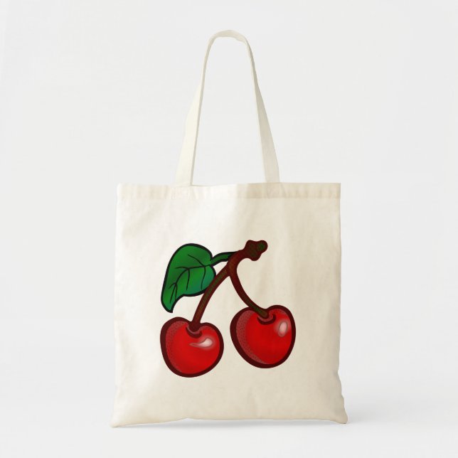 Kirsche, Lebensmittel, Obst Tragetasche (Vorne)