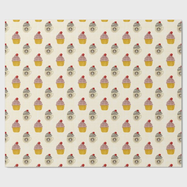 Kirsche Obenauf Geschenkpapier (Flach)