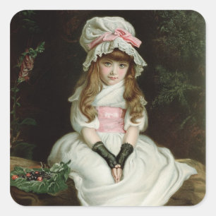 Kirsche reif, d 1879 quadratischer aufkleber