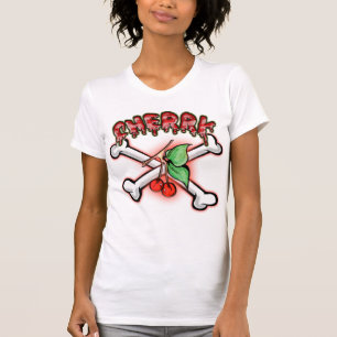Kirsche u. gekreuzte Knochen T-Shirt