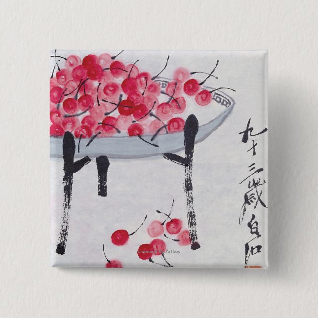 Kirschen Button (Vorderseite)